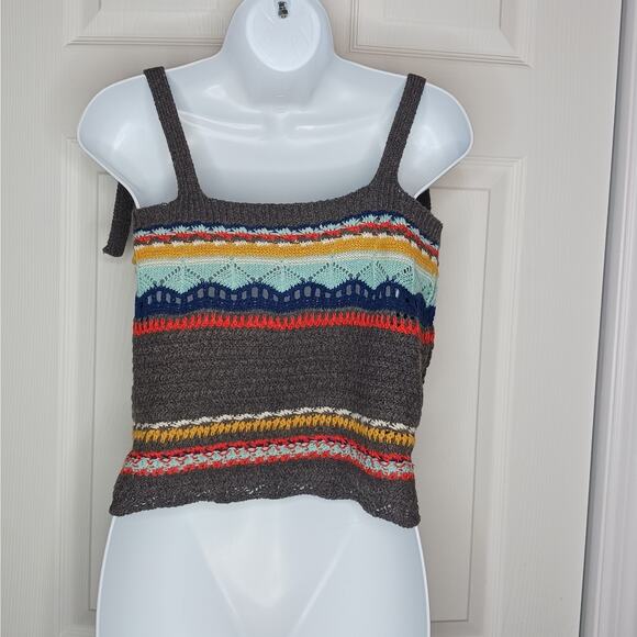 POL Striped Knit Crop Top Size Medium NWOT - Picture 4 of 7